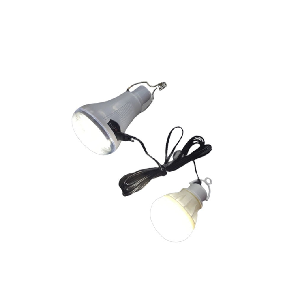 Bombillo Recargable Panel Solar 2 Bombillos Banco De Carga CL-508