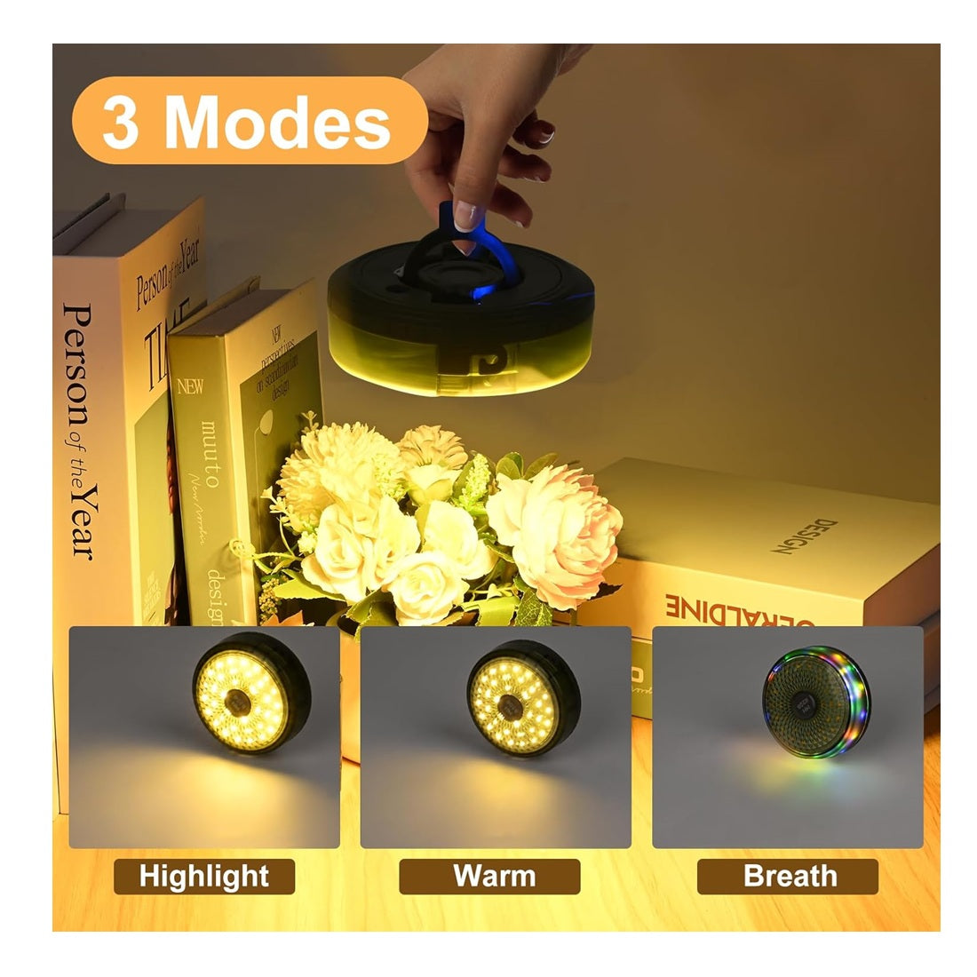 Luces Para Acampar, Luces De Cadena 3 En 1 Para Exteriores