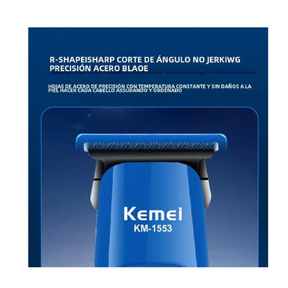Maquina Cortadora De Pelo Original Kemei KM-1553 Con Base