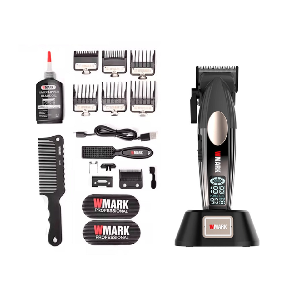 Maquina Para Cortar Cabello Profesional WMARK NG-8038 Con Pantalla LED