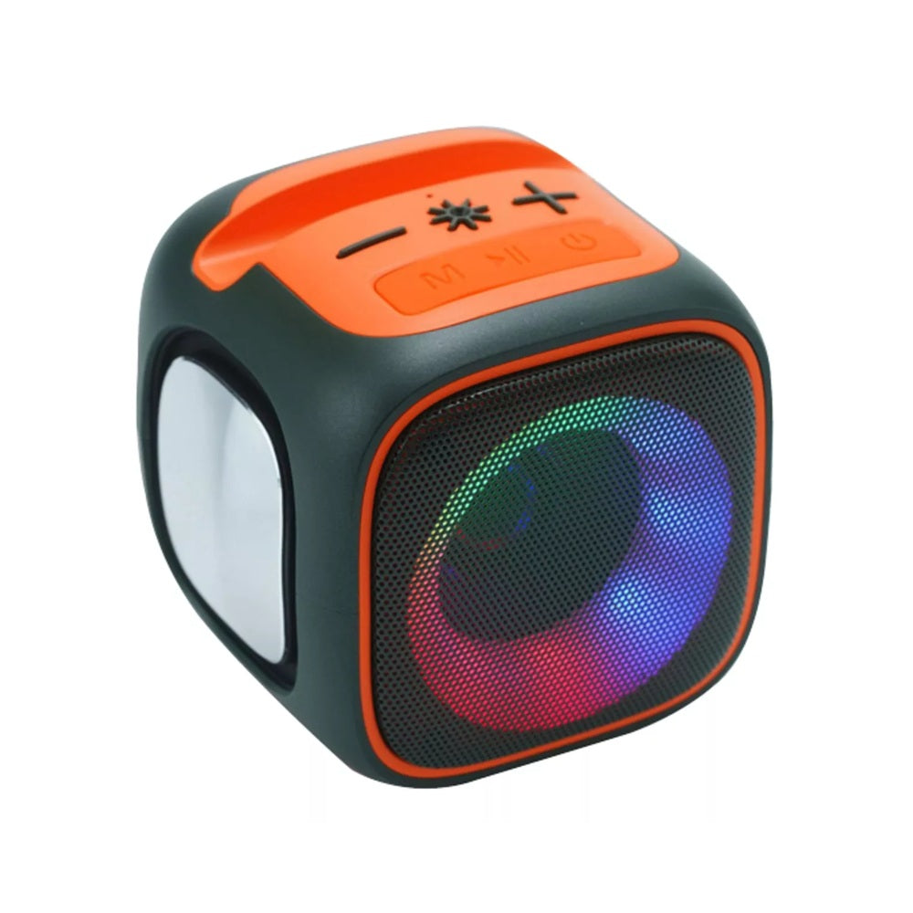 Mini Parlante Portátil Porta Celular Luz LED Con Bluetooth
