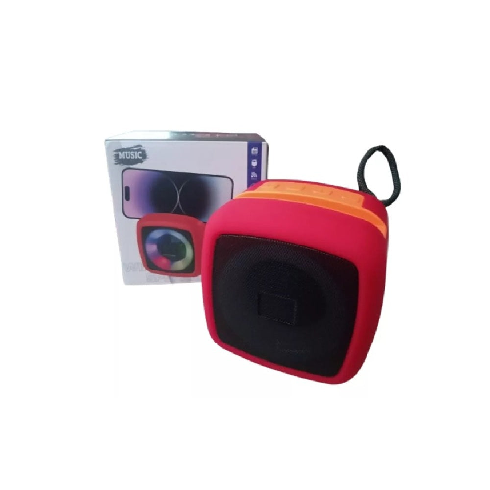 Mini Parlante Portátil Porta Celular Luz LED Con Bluetooth