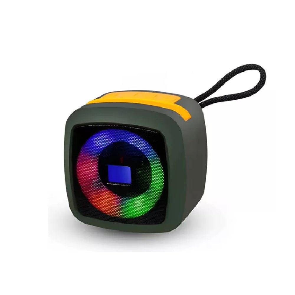 Mini Parlante Portátil Porta Celular Luz LED Con Bluetooth