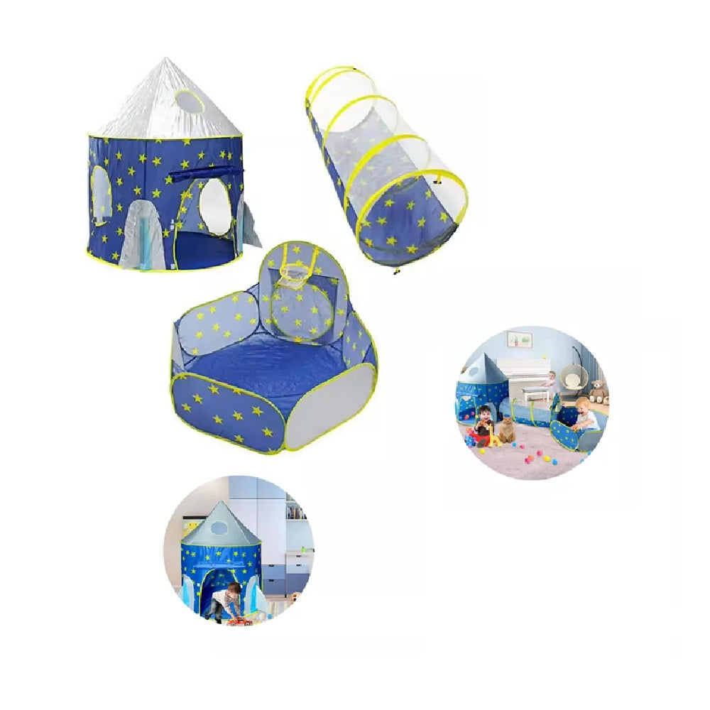 Carpa Infantil Castillo Con Túnel Piscina De Pelotas