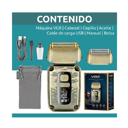 Afeitadora Original E Inalambrica VGR V-337 Con Pantalla