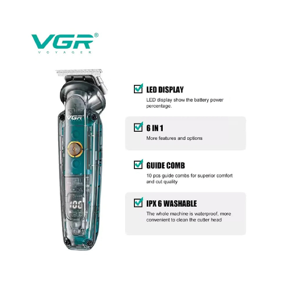 Maquina Cortadora De Pelo 6 En 1 VGR V-102 Inalambrica