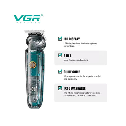 Maquina Cortadora De Pelo 6 En 1 VGR V-102 Inalambrica