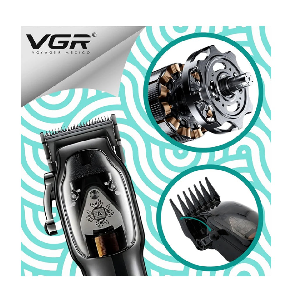 Maquina Para Cortar Cabello Original VGR V-002 Motor Magnético