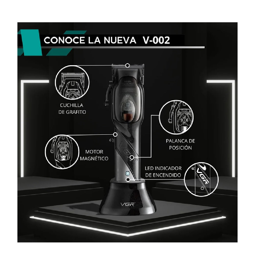 Maquina Para Cortar Cabello Original VGR V-002 Motor Magnético