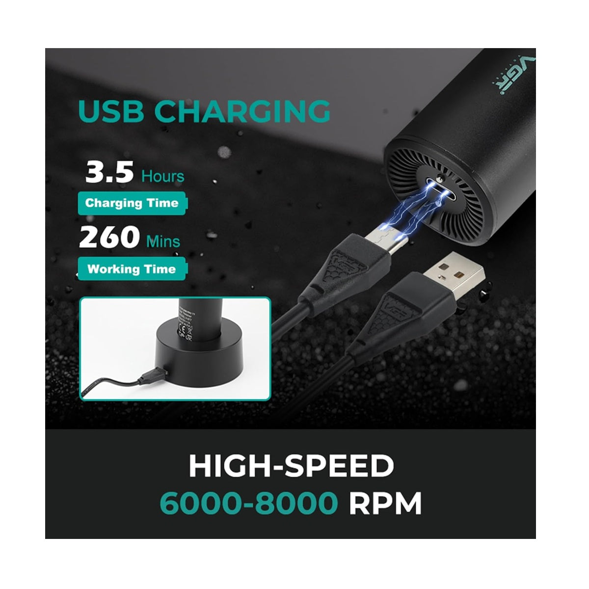 Cortadora De Cabello Profesional VGR V-977 8.000 RPM