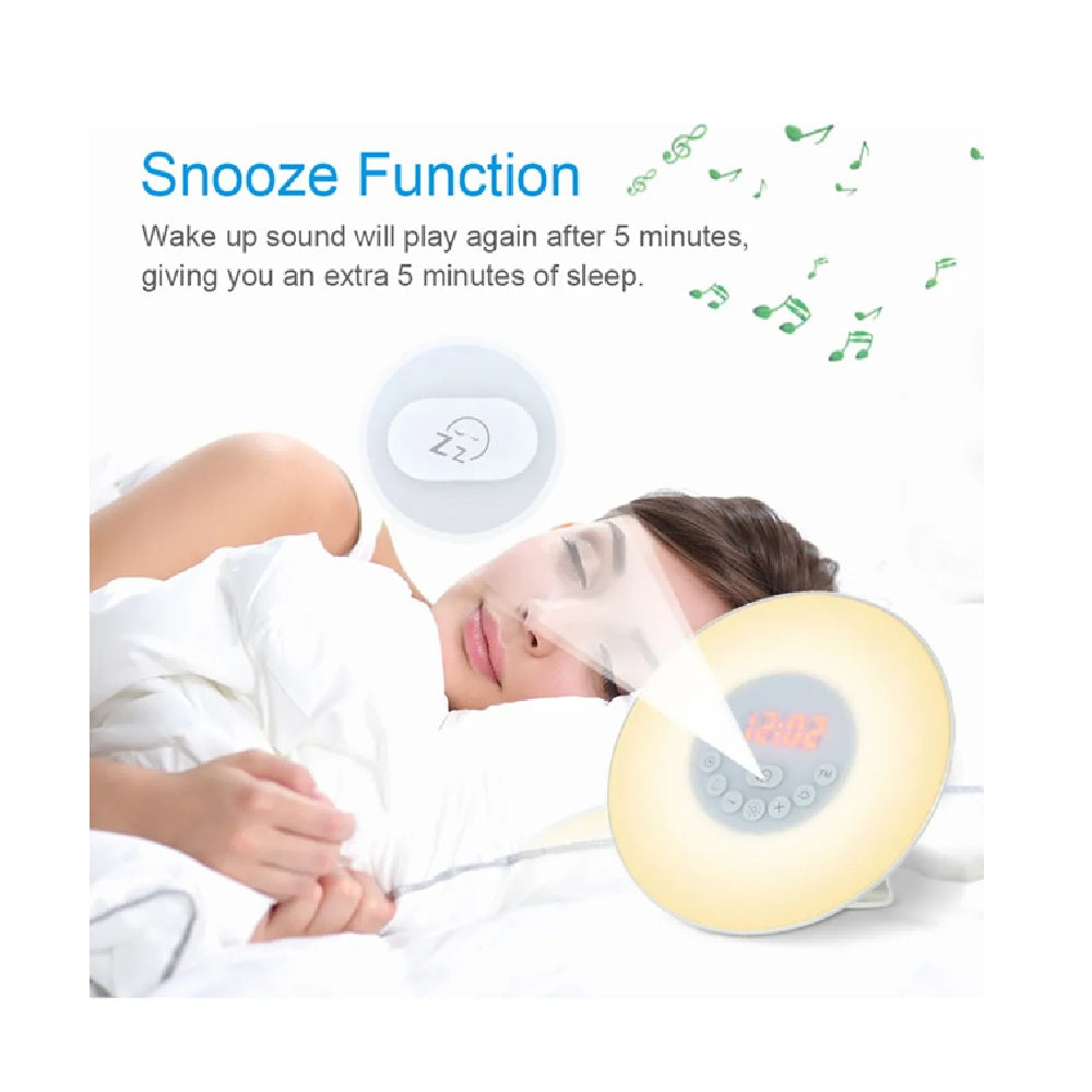 Reloj Despertador Sunrise Con Radio Y Sonidos De La Naturaleza