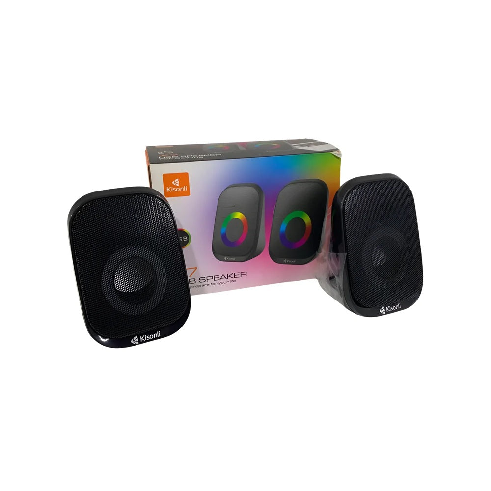 Parlante Para Pc Laptop Kisonli Rgb X7 Altavoz Gamer