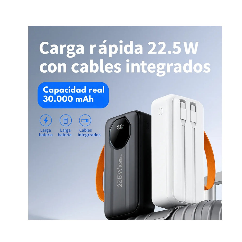 Batería Portátil 30.000mah Power Bank 22.5w Carga Rápida