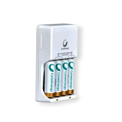 Pilas Recargables De 2500 mAh Con Cargador AA y AAA 4 Und