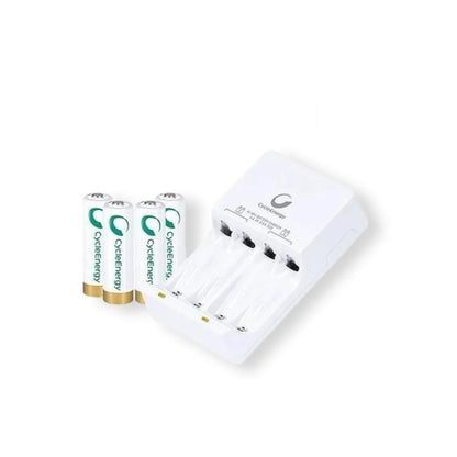 Pilas Recargables De 2500 mAh Con Cargador AA y AAA 4 Und