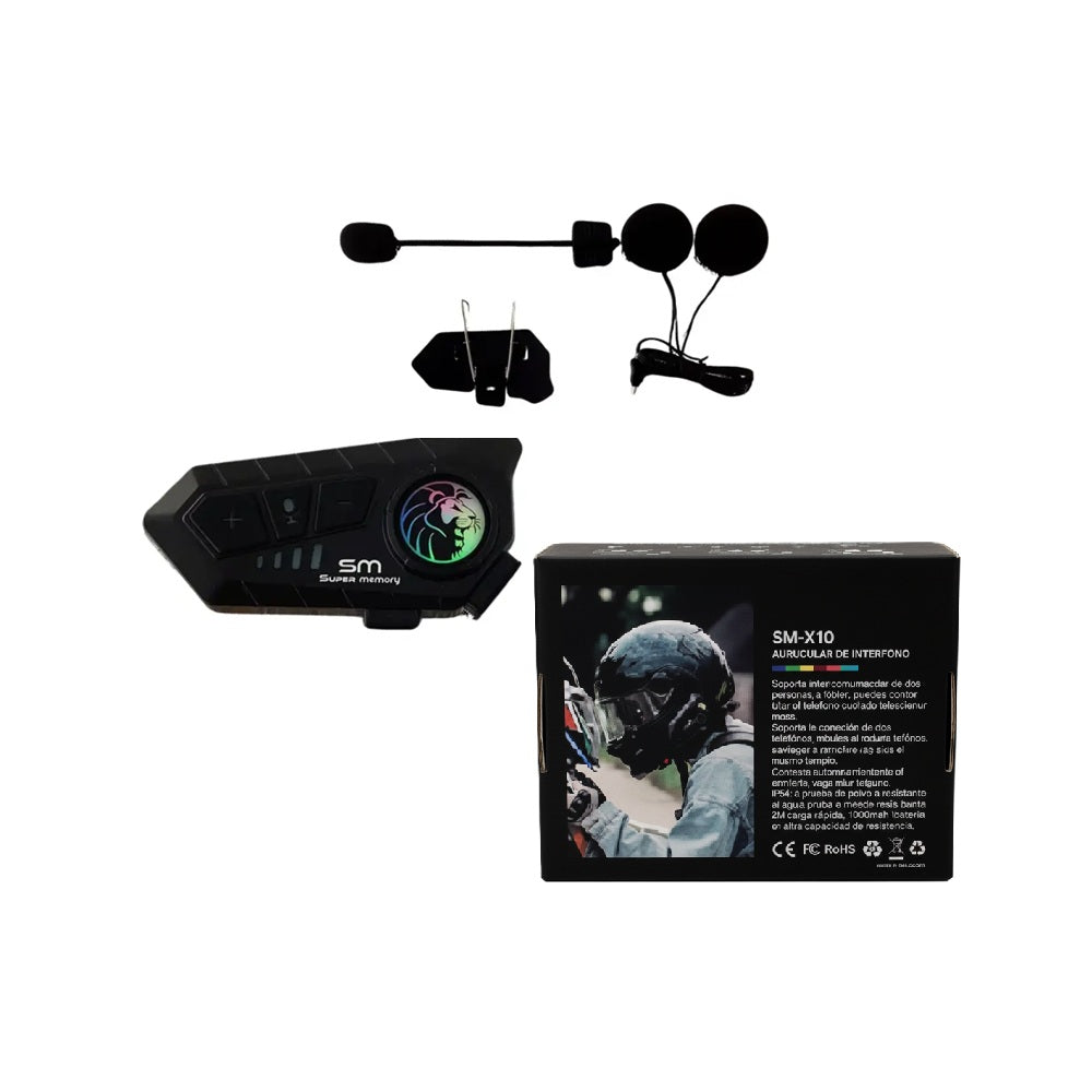 Intercomunicador Para Casco De Moto Impermeable IP54