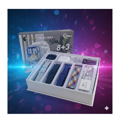 Combo Smartwatch Reloj Inteligente Y99 Ultra 3 Con Audifonos