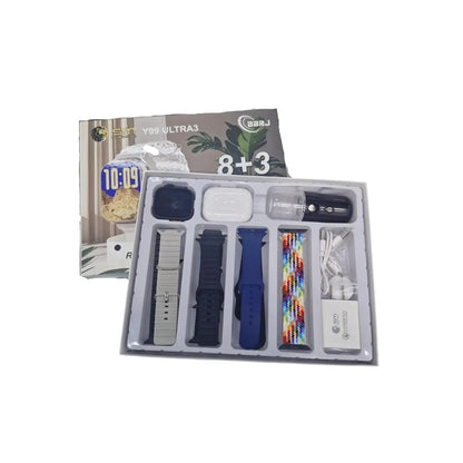 Combo Smartwatch Reloj Inteligente Y99 Ultra 3 Con Audifonos