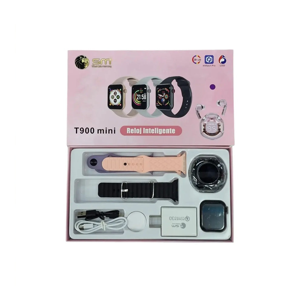 Reloj Inteligente Mini Con Audifonos Inalambricos