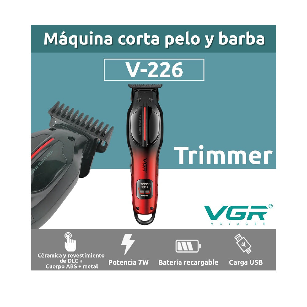 Maquina Patillera Vgr V-226 Dlc 9000 Rpm Cerámica DLC