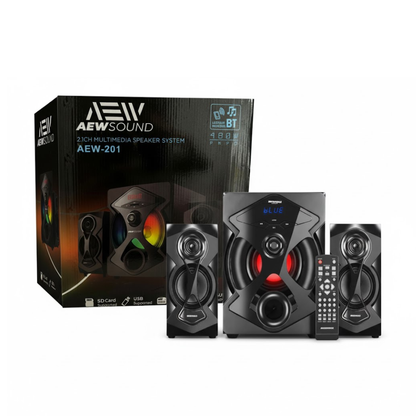 Teatro En Casa Con Bluetooth y Luz Led AEW-201