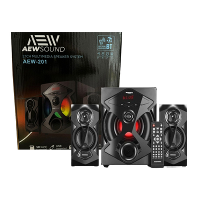 Teatro En Casa Con Bluetooth y Luz Led AEW-201