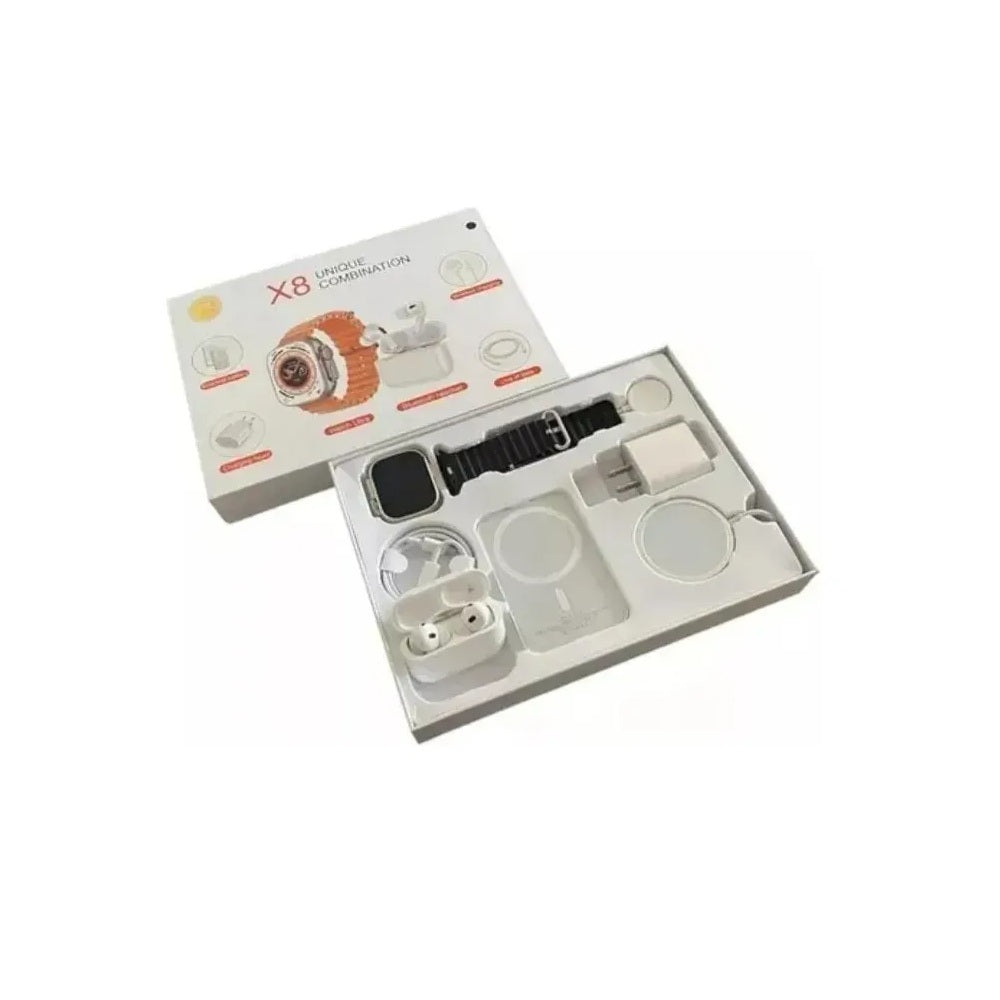 Combo Reloj Inteligente + Audífonos + Power Bank