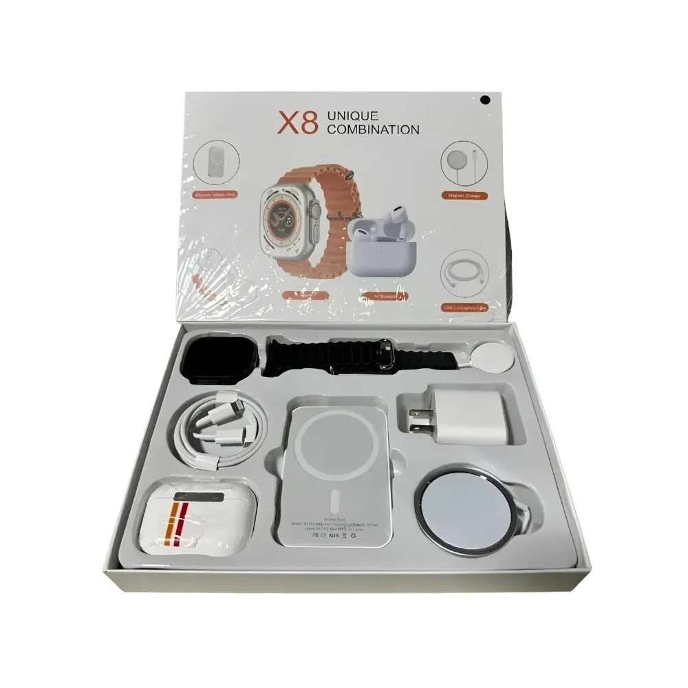 Combo Reloj Inteligente + Audífonos + Power Bank