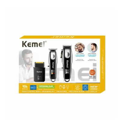 Combo Kemei 3 En 1 Original Para Barberos KM-8531
