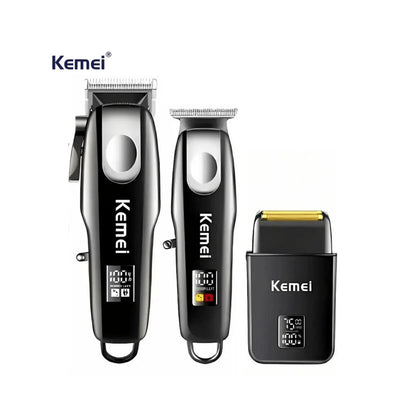 Combo Kemei 3 En 1 Original Para Barberos KM-8531