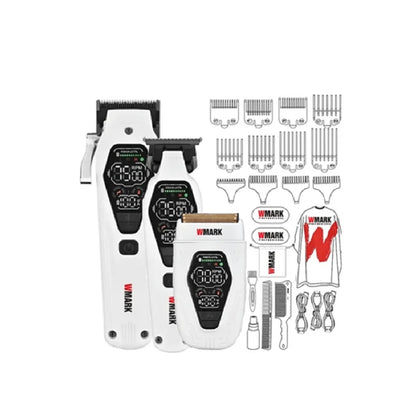Kit Profesional Wmark 3 En 1 Maquina + Patillera + Shaver NG-7602