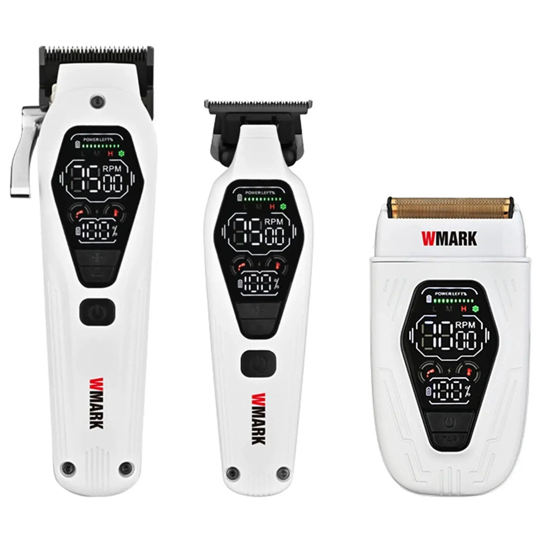 Kit Profesional Wmark 3 En 1 Maquina + Patillera + Shaver NG-7602