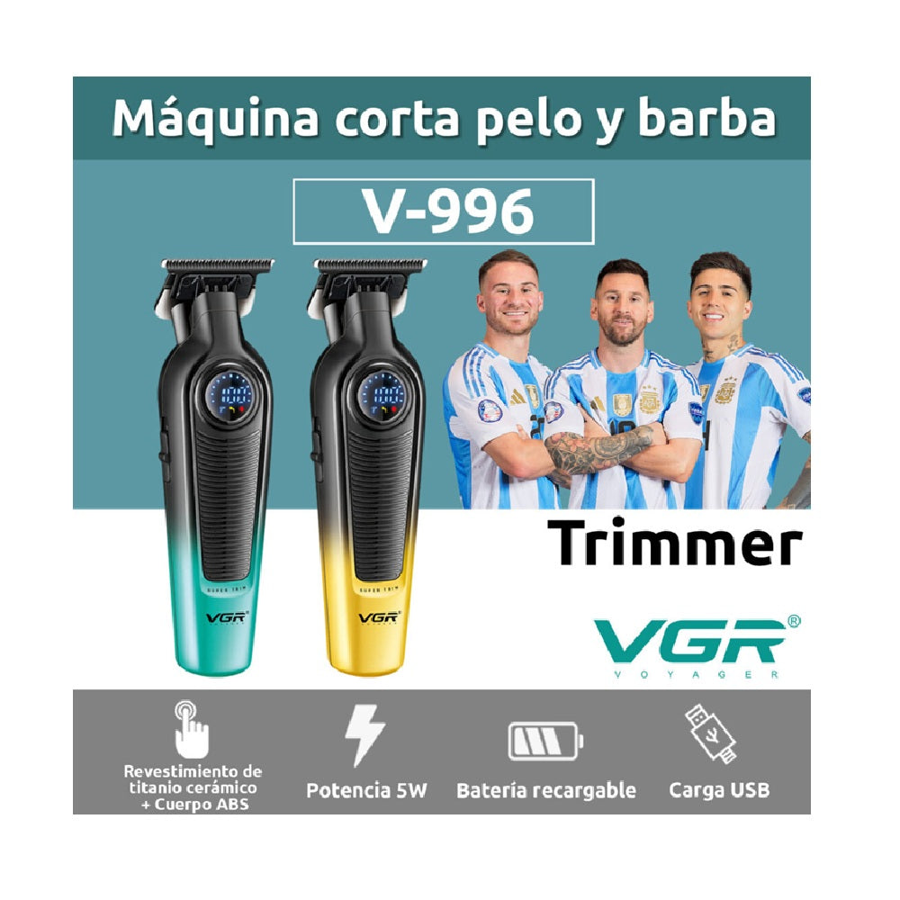 Maquina Patillera Barbera VGR V-996 Hair Trimmer