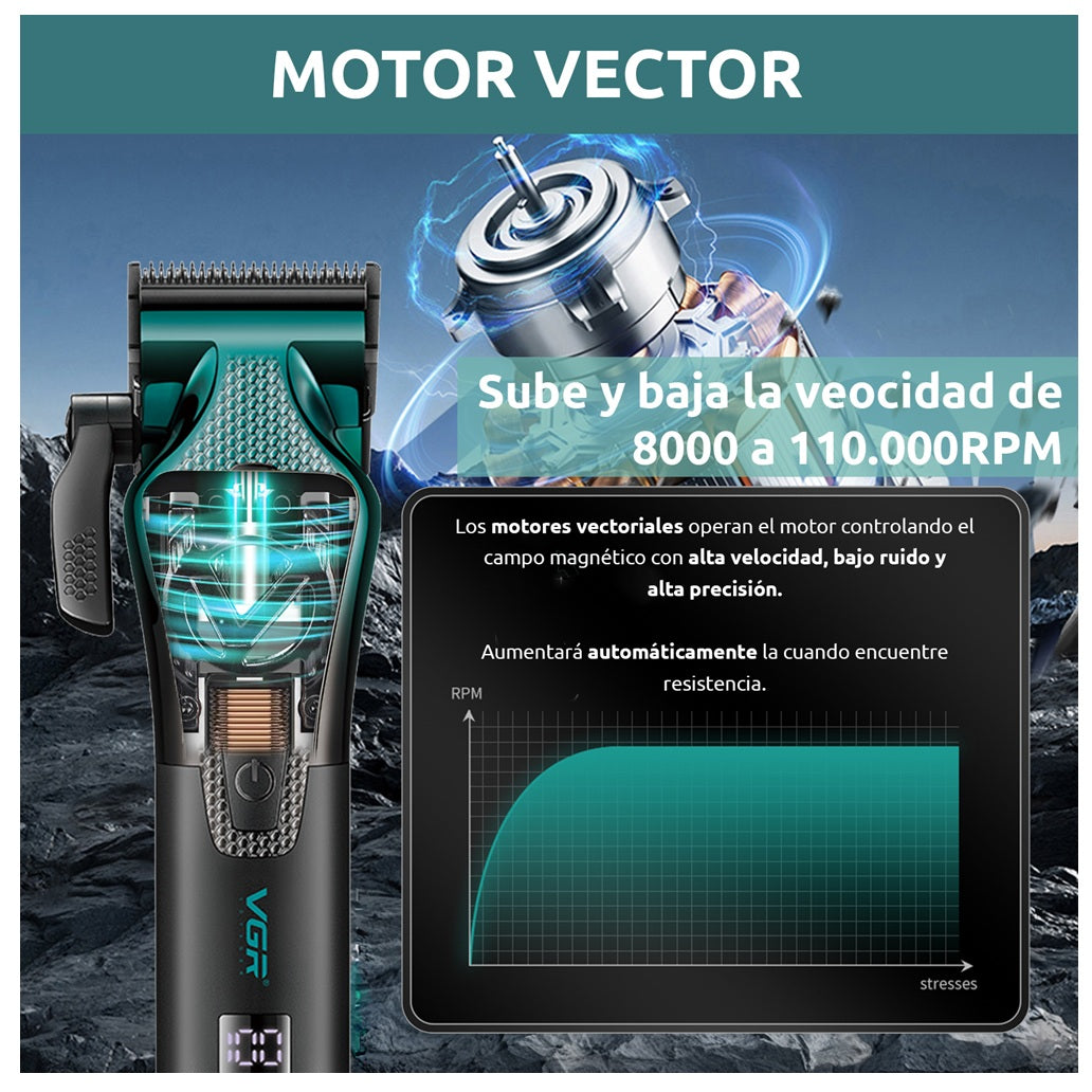 Cortadora De Pelo Con Motor Vectorial Profesional VGR V-271