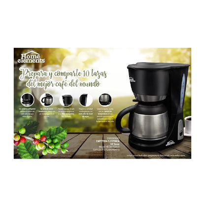 Cafetera Home Elements Jarra Térmica Acero Inoxidable