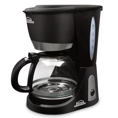 Cafetera Home Elements Con Jarra De Vidrio 12 Tazas