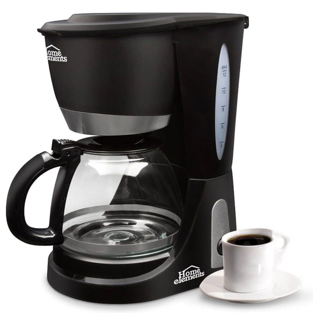 Cafetera Home Elements Con Jarra De Vidrio 12 Tazas