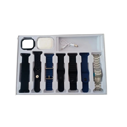 Combo Smartwatch Reloj + Audifonos + Correas Intercambiables