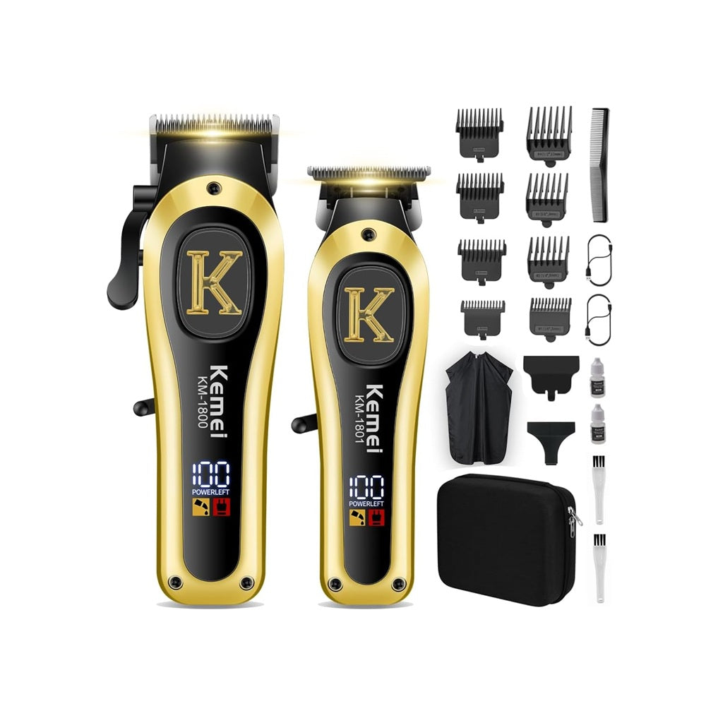 Combo Kemei Maquinas Para Peluquerias KM-1800
