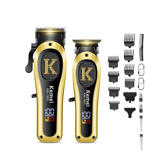 Combo Kemei Maquinas Para Peluquerias KM-1800