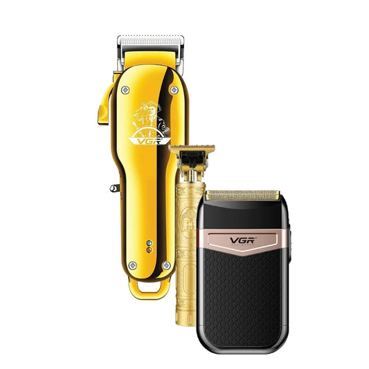 Combo Maquina VGR678 + Patillera + Afeitadora Shaver VGR