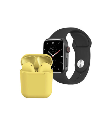 Combo Reloj Inteligente Smartwatch Con Audífonos Bluetooth
